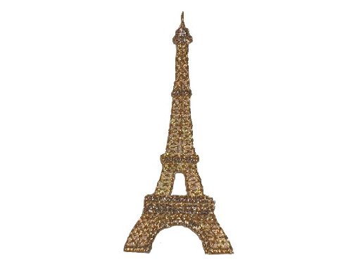 alles-meine.de GmbH Eiffelturm 3,6 cm * 8,1 cm Aufnäher Applikation Bügelbild golden Stadt Paris von alles-meine.de GmbH