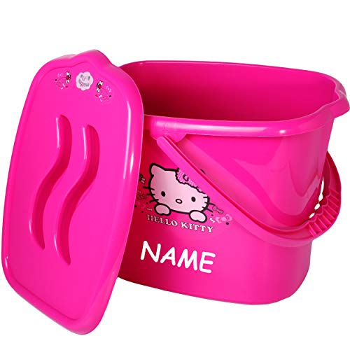 Eimer/Putzeimer/Mülleimer - mit Deckel + Tragegriff - pink - rosa Helllo Kitty - Katze inkl. Name - Bieco - geruchsdicht - Windeleimer Geruch - Geruch.. von alles-meine.de GmbH