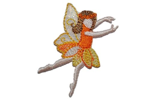 Fee Ballerina 4,4 cm * 5 cm Bügelbild Aufnäher Applikation gelb Ballett von alles-meine.de GmbH