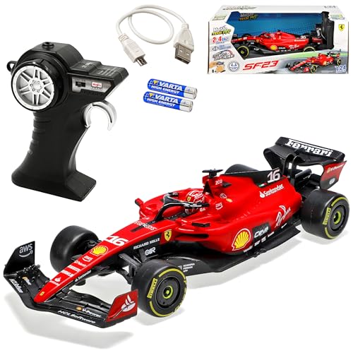 Ferrari SF-23 Nr 16 Charles Leclerc Formel 1 Saison 2023 2.4 GHz RC Funkauto - inklusive Akku Batterien - sofort startklar 1/24 Modell Auto von alles-meine.de GmbH