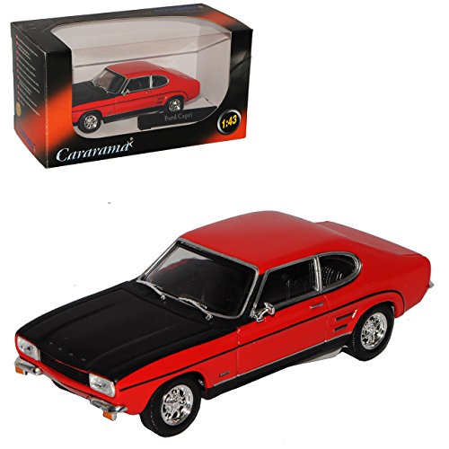 Cararama Ford Capri RS I 1. Generation Coupe Rot Schwarz 1968-1973 1/43 Modell Auto von alles-meine.de GmbH