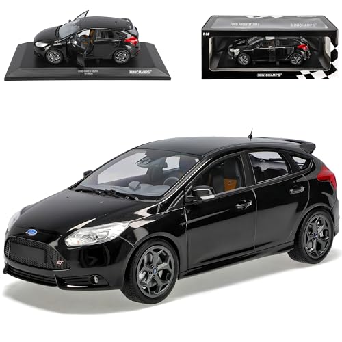 alles-meine.de GmbH Ford Focus ST 5 Türer Schwarz 3. Generation Ab 2010 1/18 Minichamps Modell Auto mit individiuellem Wunschkennzeichen von alles-meine.de GmbH