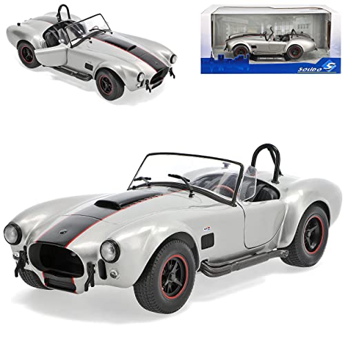 alles-meine.de GmbH Ford Shelby AC Cobra 427 MKII S/C Silber 1962-1968 1/18 Solido Modell Auto mit individiuellem Wunschkennzeichen von alles-meine.de GmbH