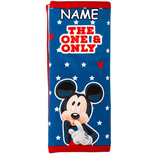 alles-meine.de GmbH Gurtschoner/Gurtpolster - - Mickey Mouse - inkl. Name - Autositz + Kinderwagen - Sicherheitsgurtpolster - Gurtschutz - für Sicherheitsgurt als Gurt Polster .. von alles-meine.de GmbH