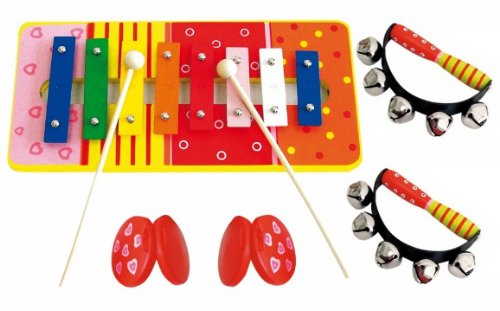 Hape International Unbekannt MUSIKINSTRUMENTE Set XYLOPHON KASTAGNETTEN Holz Kinder Holzspielzeug von alles-meine.de GmbH