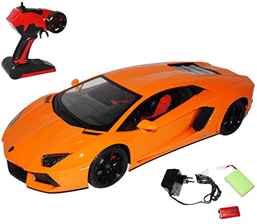 Lamborgihini Aventador LP700-4 Coupe Orange - Komplettset mit Akku - RC Funkauto - mit Beleuchtung - sofort startklar - 1/10 Modellcarsonline Modell Auto mit individiuellem Wunschkennzeichen von alles-meine.de GmbH