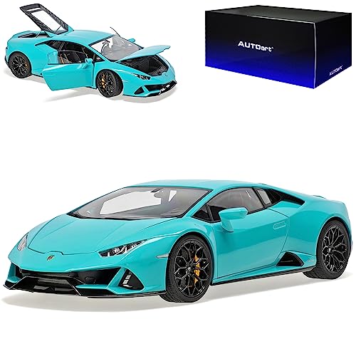 alles-meine.de GmbH Lamborgihini Huracan Evo Coupe Glauco Blau Modell Ab 2014 Version 2019 79211 1/18 AutoArt Modell Auto mit individiuellem Wunschkennzeichen von alles-meine.de GmbH