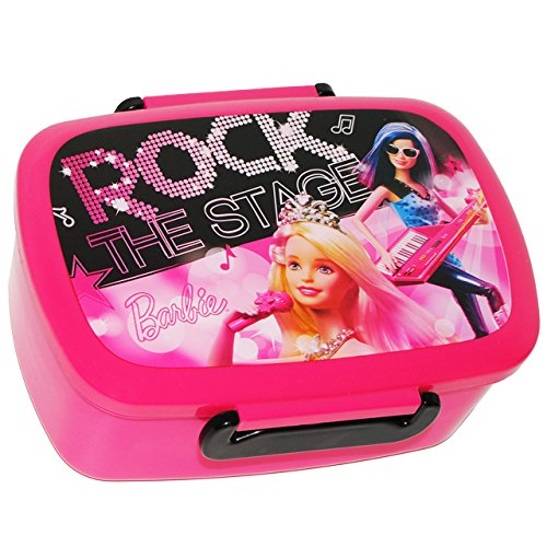 Lunchbox/Brotdose - kompatibel mit Barbie - Rock Star - Brotbüchse Küche Essen - Sandwich Box/Dose - für Mädchen - Puppe - rosa/Puppen - The Stage -.. von alles-meine.de GmbH