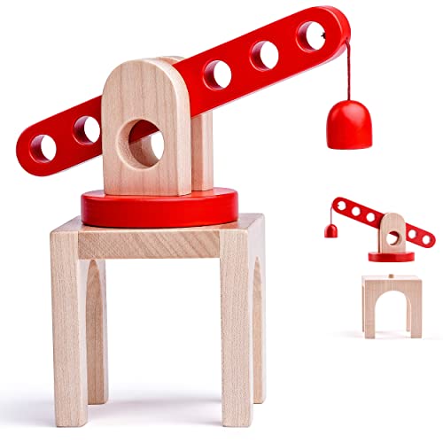 Magnet - Kran - für Holz Eisenbahn - Kranset - passend für alle Schienen-Systeme & Straßen - z.B. Brio/Heros/Eichhorn/IKEA/Woody/Bigjigs Rail/Play.. von alles-meine.de GmbH