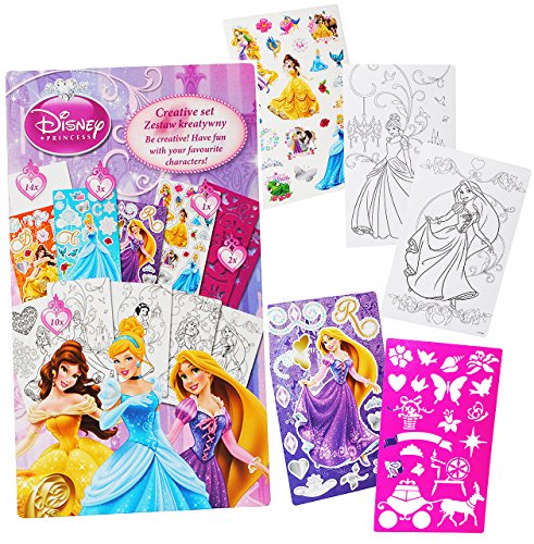 Malbuch/Malset - Princess - Prinzessin mit Schablonen + Sticker/Aufkleber + Motiv Papierbögen - Malvorlagen zum Ausmalen Malspaß - für Mädchen Kinder .. von alles-meine.de GmbH