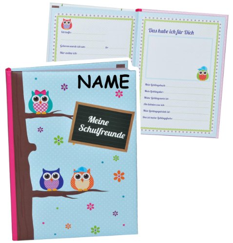 Meine Freunde Buch - lustige Eulen - für Mädchen & Jungen - mit Namen - dick gebunden für Schulfreunde Poesie A5 Hardcover - Freundebuch Poesiealbum Kinde.. Meine Freunde Buch - lustige Eulen - für Mädchen & Jungen - mit Namen - dick gebunden für Schulfreunde Poesie A5 Hardcover - Freundebuch Poesiealbum Kinde.. von alles-meine.de GmbH