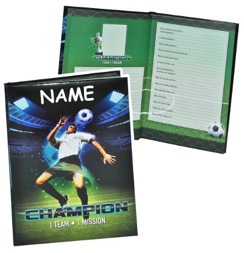 Meine Schul Freunde Buch - Fussballspieler/Champion - incl. Name - für Jungen - dick gebunden für Schulfreunde Poesie A5 Hardcover - Freundebuch Poesiea.. von alles-meine.de GmbH