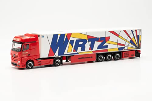 Mercedes-B Actros 15 Meter Kühlkoffer Sattelzug Wirtz Popart 5. Generation Ab 2018 H0 1/87 Herpa Modell Auto mit individiuellem Wunschkennzeichen von alles-meine.de GmbH