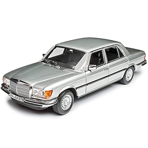 Mercedes-B S-Klasse W116 450 SEL 6.9 1976 Silber Metallic 1972-1980 1/18 Norev Modell Auto mit individiuellem Wunschkennzeichen von alles-meine.de GmbH