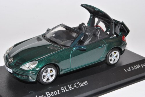 alles-meine.de GmbH Mercedes-B SLK Grün 2004-2011 mit öffnendem Dach R171 1/43 Minichamps Modell Auto mit individiuellem Wunschkennzeichen von alles-meine.de GmbH