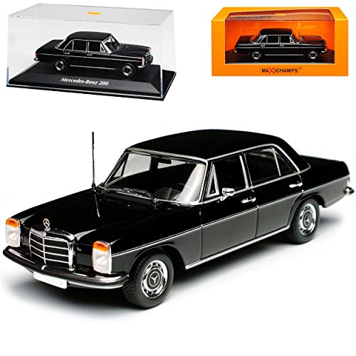 alles-meine.de GmbH Mercedes-B. 200/8 Strich Acht Limousine Schwarz W114 W115 1967-1976 1/43 Minichamps Modell Auto mit individiuellem Wunschkennzeichen von alles-meine.de GmbH