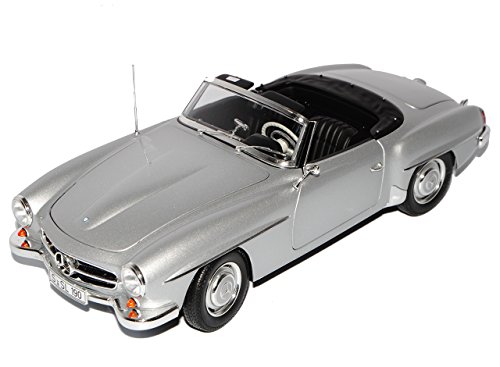 alles-meine.de GmbH Mercedes-B 190SL Cabrio Silber W121 1955-1963 1/18 Minichamps Modell Auto mit individiuellem Wunschkennzeichen von alles-meine.de GmbH