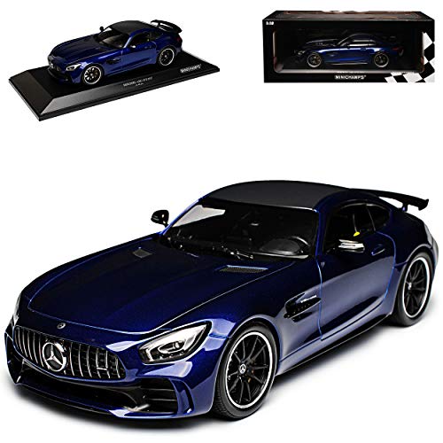 Mercedes-Benz AMG GT R Coupe Metallic Blau Ab 2014 1/18 Minichamps Modell Auto mit individiuellem Wunschkennzeichen von alles-meine.de GmbH