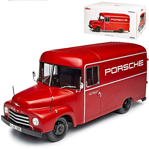 Opel Blitz 1,75t Porsche Transporter Rot 1/18 Schuco Modell Auto mit individiuellem Wunschkennzeichen von alles-meine.de GmbH