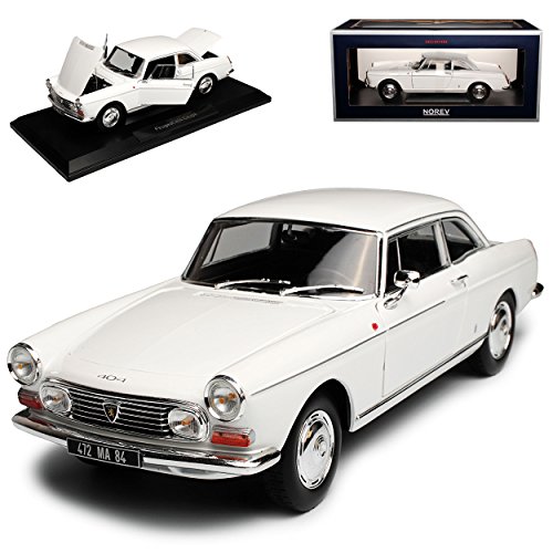 Peugeot 404 Coupe Weiss 1960-1975 1/18 Norev Modell Auto mit individiuellem Wunschkennzeichen von alles-meine.de GmbH