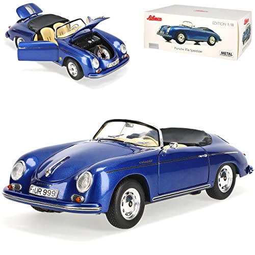 Porsche 356 Urmodell Speedster Cabriolet Blau 1948-1955 1/18 Schuco Modell Auto mit individiuellem Wunschkennzeichen von alles-meine.de GmbH