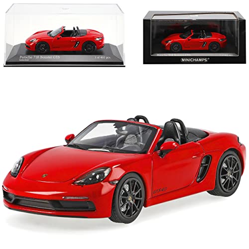 alles-meine.de GmbH Porsche 718 Boxter GTS 982 Spyder Cabrio Indisch Rot Ab 2016 1/43 Minichamps Modell Auto mit individiuellem Wunschkennzeichen von alles-meine.de GmbH