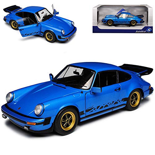 alles-meine.de GmbH Porsche 911 930 Carrera 3.2 Coupe Blau G-Modell 1973-1989 1/18 Solido Modell Auto mit individiuellem Wunschkennzeichen von alles-meine.de GmbH