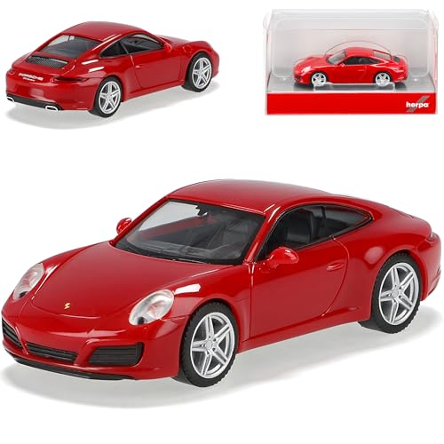 Porsche 911 991 Carrera Coupe Rot Modell Ab 2012 Ab Facelift 2015 H0 1/87 Herpa Modell Auto mit individiuellem Wunschkennzeichen von alles-meine.de GmbH