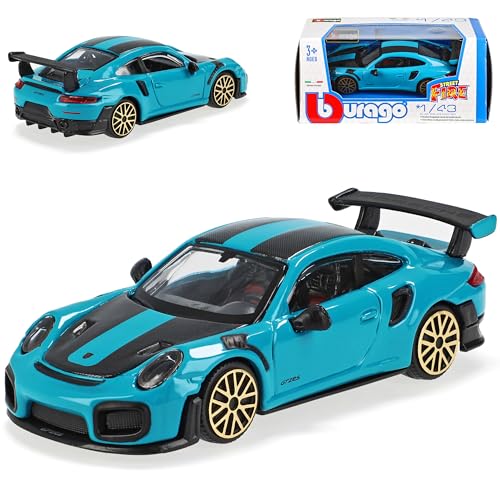 alles-meine.de GmbH Porsche 911 991 GT2 RS Coupe Blau mit Streifen in Schwarz 2011-2019 1/43 Bburago Modell Auto mit individiuellem Wunschkennzeichen von alles-meine.de GmbH