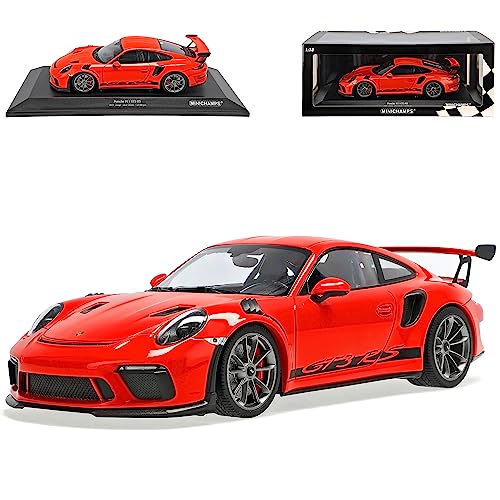 alles-meine.de GmbH Porsche 911 991 II GT3 RS Coupe Orange mit Silber Felgen Modell 2011-2019 Version Ab 2015 limitiert 300 Stück 1/18 Minichamps Modell Auto mit individiuellem Wunschkennzeichen von alles-meine.de GmbH