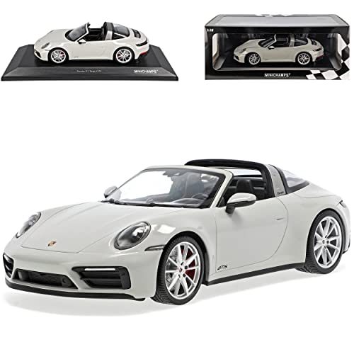 alles-meine.de GmbH Porsche 911 992 Targa 4 GTS Cabrio Grau Neue Generation Ab 2019 1/18 Minichamps Modell Auto mit individiuellem Wunschkennzeichen von alles-meine.de GmbH