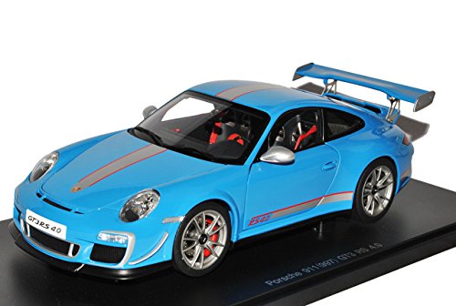 Porsche 911 997 GT3 RS 4.0 Blau Silber 2004-2012 78145 1/18 AutoArt Modell Auto mit individiuellem Wunschkennzeichen von alles-meine.de GmbH