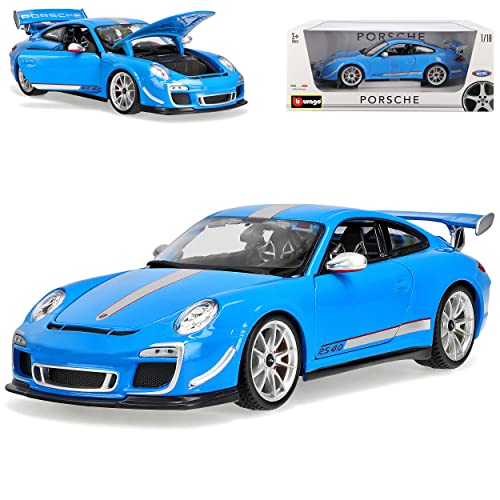 Porsche 911 997 GT3 RS 4.0 Coupe Blau 2004-2012 1000 Stück limitiert 1/18 Burago Modell Auto mit individiuellem Wunschkennzeichen von alles-meine.de GmbH