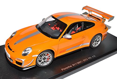 Porsche 911 997 GT3 RS 4.0 Orange Silber 2004-2012 78148 1/18 AutoArt Modell Auto mit individiuellem Wunschkennzeichen von alles-meine.de GmbH