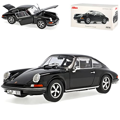 Porsche 911 S Urmodell Coupe Schwarz 1963-1973 1/18 Schuco Modell Auto mit individiuellem Wunschkennzeichen von alles-meine.de GmbH