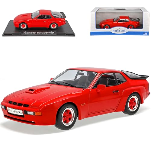 alles-meine.de GmbH Porsche 924 Carrera GT Coupe Rot mit Felgen in Rot 1976-1988 1/18 Model Car Group Modell Auto mit individiuellem Wunschkennzeichen von alles-meine.de GmbH