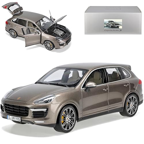 alles-meine.de GmbH Porsche Cayenne II Turbo S Umbra Braun Schwarz Typ92A Ab 2010 1/18 Minichamps Modell Auto mit individiuellem Wunschkennzeichen von alles-meine.de GmbH