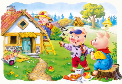 Puzzle 30 Teile - die drei kleinen Schweinchen - Märchen - Kinderpuzzle für Kinder - 3 Schweine Märchengeschichte von alles-meine.de GmbH