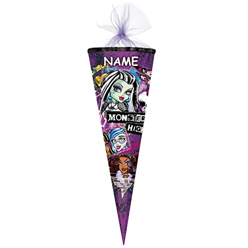 Schultüte - Monster High - 22 cm - rund - incl. Name - mit Tüllabschluß - Zuckertüte - mit/ohne Kunststoff Spitze - Nestler - Mädchen - Vampire Puppen /.. Schultüte - Monster High - 22 cm - rund - incl. Name - mit Tüllabschluß - Zuckertüte - mit/ohne Kunststoff Spitze - Nestler - Mädchen - Vampire Puppen /.. von alles-meine.de GmbH