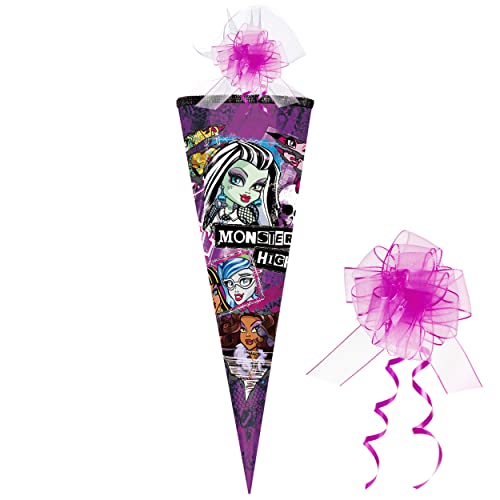 Schultüte - Monster High - 35 cm - rund - incl. Schleife - mit Tüllabschluß - Zuckertüte - mit/ohne Kunststoff Spitze - Nestler - Schultütenschleife/Z.. Schultüte - Monster High - 35 cm - rund - incl. Schleife - mit Tüllabschluß - Zuckertüte - mit/ohne Kunststoff Spitze - Nestler - Schultütenschleife/Z.. von alles-meine.de GmbH