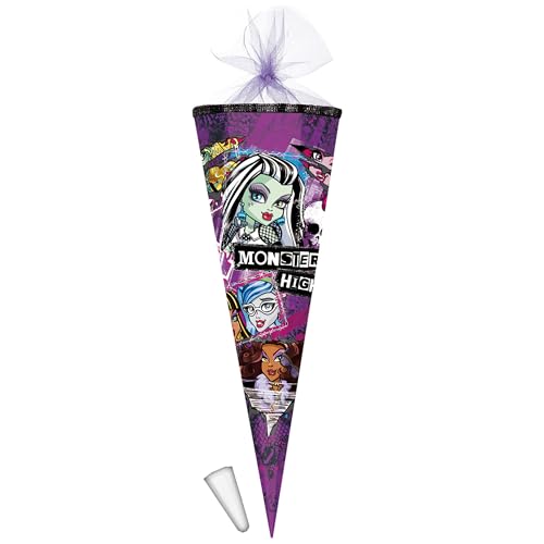 Schultüte - Monster High - 85 cm - eckig - Tüllabschluß - Zuckertüte - mit/ohne Kunststoff Spitze - Nestler - Mädchen - Vampire Puppen/Frankie Stein G.. von alles-meine.de GmbH