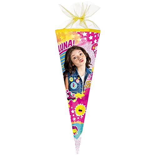 Schultüte - - Soy Luna - 85 cm - eckig - Tüllabschluß - Zuckertüte - Nestler - mit/ohne Kunststoff Spitze - für Mädchen - Valente - Sol Benson/Karol S.. von alles-meine.de GmbH