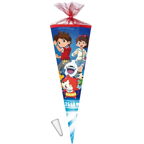 Schultüte - Yo-Kai Watch - Manga Figuren - 35 cm - rund - mit Tüllabschluß - Zuckertüte - mit/ohne Kunststoff Spitze - Nestler - Jungen Mädchen - Yo Kai.. von alles-meine.de GmbH