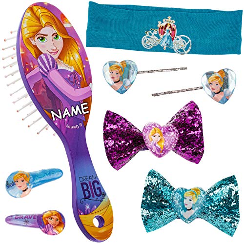 alles-meine.de GmbH Set Haarbürste + Haarschmuck - Princess - Prinzessin - inkl. Name - Kinderschmuck - für Mädchen/Kinder - Schmuck Haarschmuck - Haarband/Stirnband - Haar.. von alles-meine.de GmbH