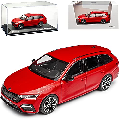 Skod. Octavia IV RS Kombi Velvet Rot 4. Generation Ab 2019 1/43 Norev Modell Auto mit individiuellem Wunschkennzeichen von alles-meine.de GmbH