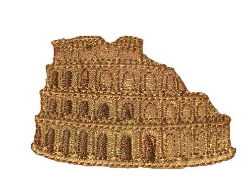 alles-meine.de GmbH Stadt Rom 6,5 cm * 4,4 cm Aufnäher Applikation Bügelbild Colosseum Kolosseum von alles-meine.de GmbH