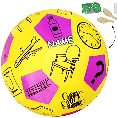 XL - Lernspielball - Erzählball - Geschichten/Story - alle Sprachen ! - inkl. Name - Ø 40 cm - Lernspiel Ball - Lernen & Üben & Kennenlernen - Lernball .. von alles-meine.de GmbH