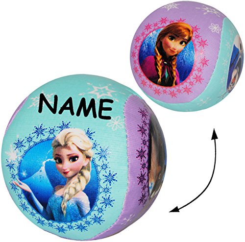 alles-meine.de GmbH 1 Stück Stoffball/Jonglierball/Softball - die Eiskönigin - Frozen - incl. Name - Ø 10 cm - für Kinder - Ballspiel/Stoffbälle - Jonglieren/Mädche.. von alles-meine.de GmbH