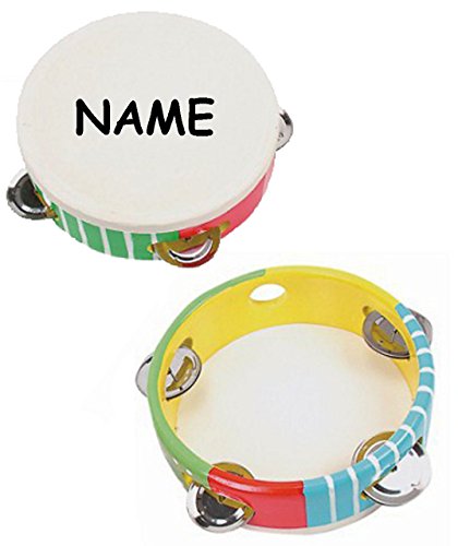 alles-meine.de GmbH 1 Stück Tamburin - aus Kunststoff - incl. Name - für Kinder & Erwachsene - Perkussion - Tambourin - Musikintrument/Instrument - Musikinstrumente - Rahment.. von alles-meine.de GmbH