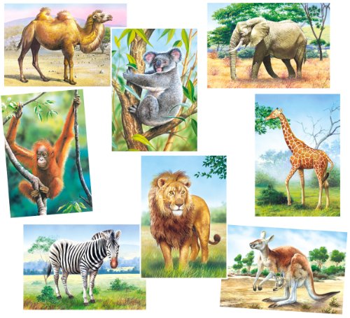 alles-meine.de GmbH 1 Stück: Mini Puzzle/Minipuzzle 24 Teile - Tiere/Zootiere - für Kinder Kinderpuzzle Minipuzzles Giraffe Löwe AFFE Zebra Zoo Tier Afrika von alles-meine.de GmbH